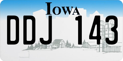 IA license plate DDJ143