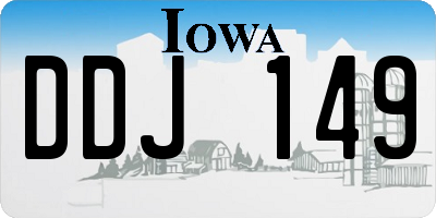IA license plate DDJ149