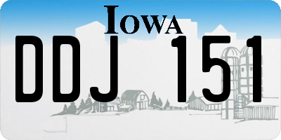 IA license plate DDJ151