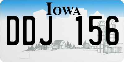 IA license plate DDJ156