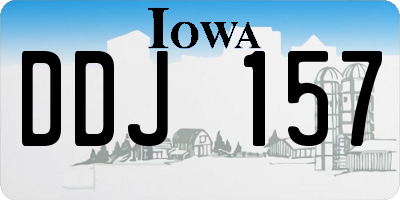 IA license plate DDJ157
