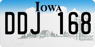 IA license plate DDJ168