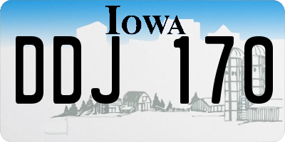 IA license plate DDJ170