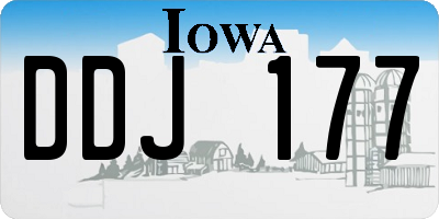 IA license plate DDJ177
