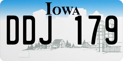 IA license plate DDJ179