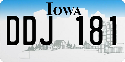 IA license plate DDJ181
