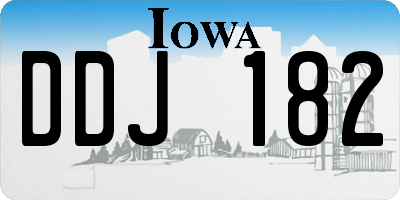 IA license plate DDJ182