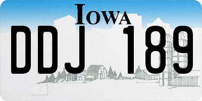 IA license plate DDJ189
