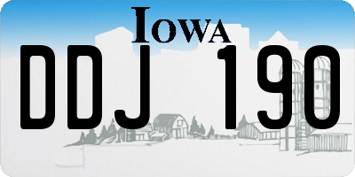 IA license plate DDJ190