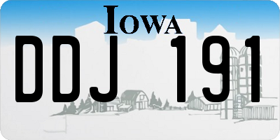 IA license plate DDJ191
