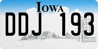 IA license plate DDJ193