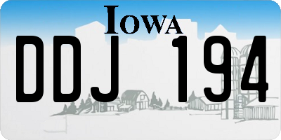 IA license plate DDJ194