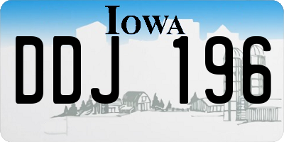 IA license plate DDJ196
