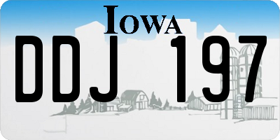 IA license plate DDJ197