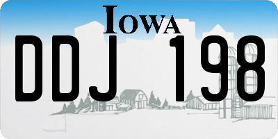 IA license plate DDJ198