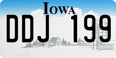 IA license plate DDJ199
