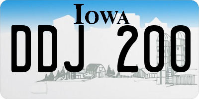 IA license plate DDJ200