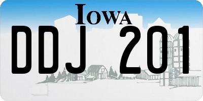IA license plate DDJ201