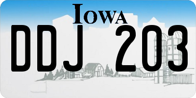 IA license plate DDJ203