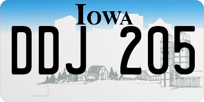 IA license plate DDJ205