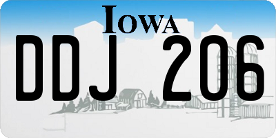 IA license plate DDJ206