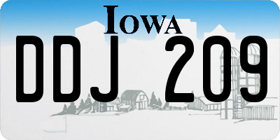 IA license plate DDJ209