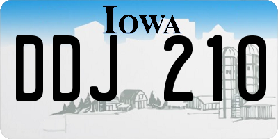 IA license plate DDJ210