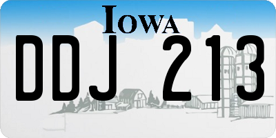 IA license plate DDJ213