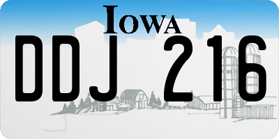 IA license plate DDJ216
