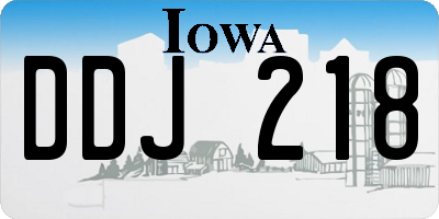 IA license plate DDJ218