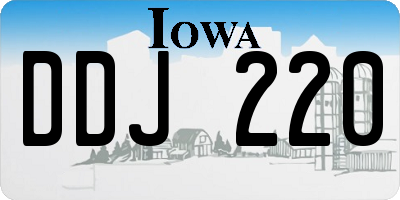 IA license plate DDJ220