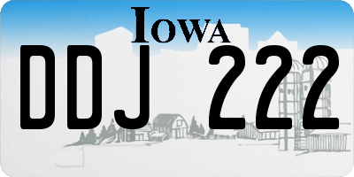 IA license plate DDJ222
