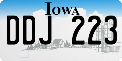 IA license plate DDJ223