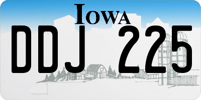 IA license plate DDJ225