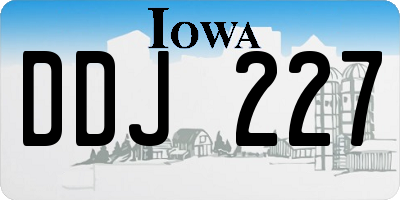 IA license plate DDJ227