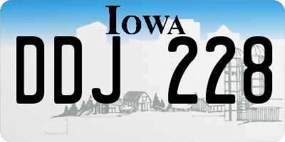 IA license plate DDJ228