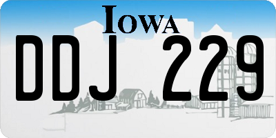 IA license plate DDJ229