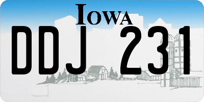 IA license plate DDJ231