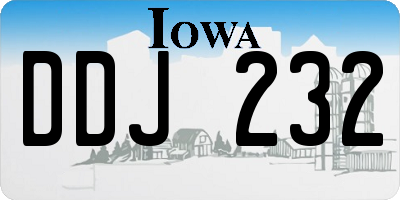 IA license plate DDJ232