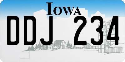 IA license plate DDJ234