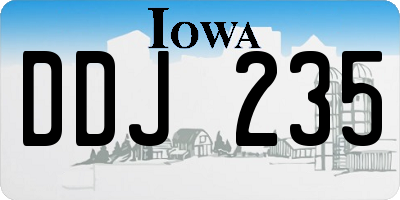 IA license plate DDJ235