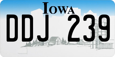 IA license plate DDJ239