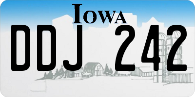 IA license plate DDJ242
