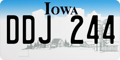 IA license plate DDJ244