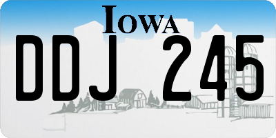 IA license plate DDJ245