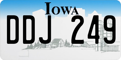IA license plate DDJ249