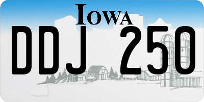 IA license plate DDJ250