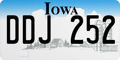 IA license plate DDJ252