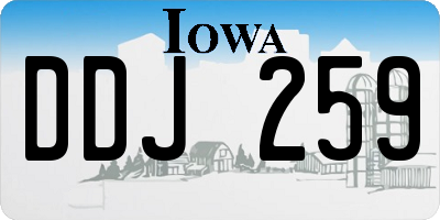 IA license plate DDJ259