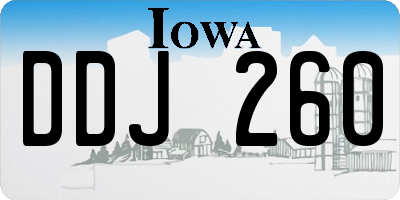 IA license plate DDJ260